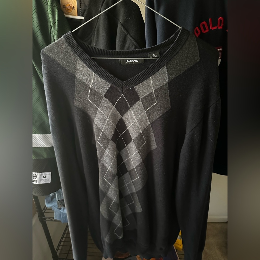 Black Sweater Vest long sleeve size L